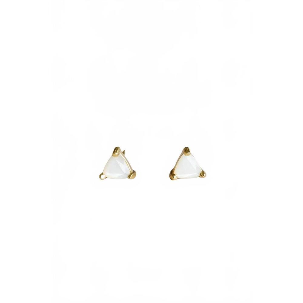 NEW JAXKELLY women's mini gem studs earrings in mother of pearl